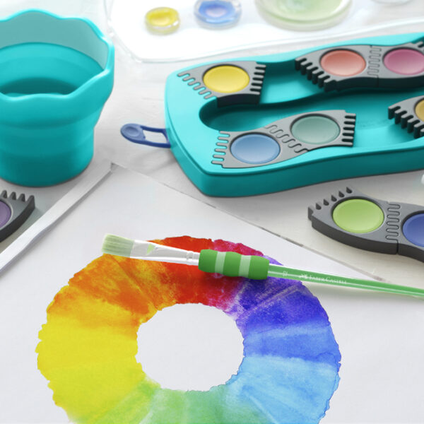 FABER-CASTELL verfdoos CONNECTOR, 12 kleuren, turquoise
