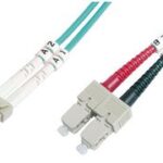 DIGITUS LWL Patchkabel, LC-Duplex - SC-Duplex, OM3, 3,0 m