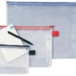 Rexel ritssluitingmapje Mesh Bags, DIN A6, zwart