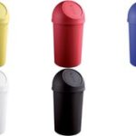 helit afvalbak/prullenbak 'the flip', 45 liter, geel