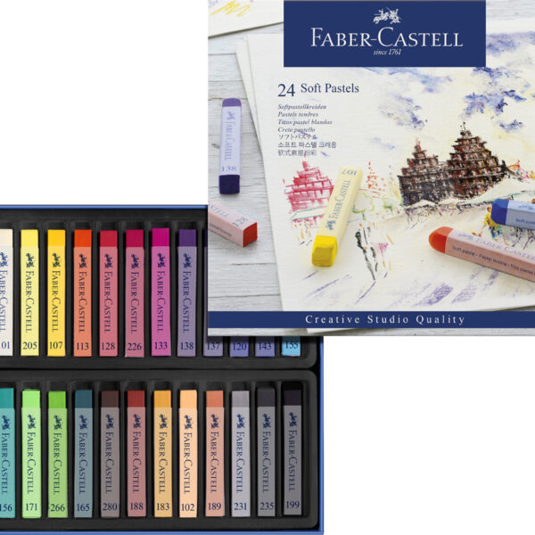 FABER-CASTELL softpastelkrijt STUDIO QUALITY, 24 stuks in etui