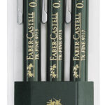 FABER-CASTELL vulpotlood TK-FINE 9760, 3 stuks in etui