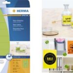 HERMA universele etiketten SPECIAL, 210 x 297 mm, 20 vel A4, permanent, fluor groen