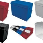 helit kleine kaartenbak ´the index´, A6 liggend, rood, ongevuld