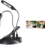 WEDO desktoploep met LED-licht, met tafelstandaard, zwart