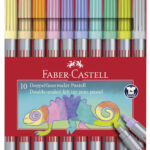 FABER-CASTELL dubbele viltstift Pastel, 10 stuks in etui