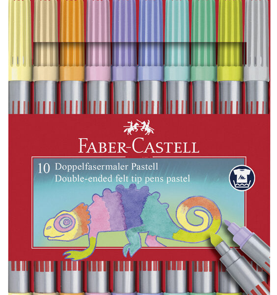FABER-CASTELL dubbele viltstift Pastel, 10 stuks in etui