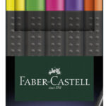 FABER-CASTELL Fineliner GRIP FINEPEN Neon, 5 stuks in etui