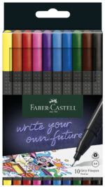 FABER-CASTELL Fineliner GRIP FINEPEN, 10 stuks in kartonnen doosje