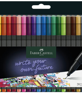 FABER-CASTELL Fineliner GRIP FINEPEN, 20 stuks in kartonnen doosje