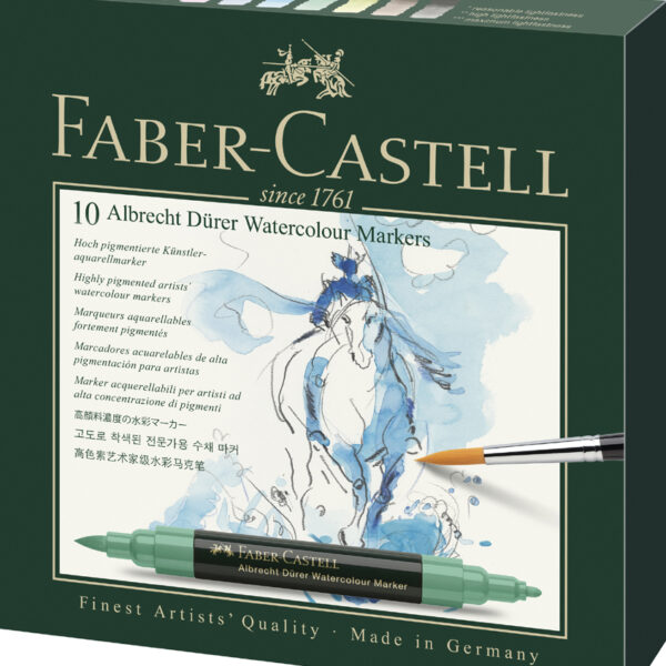 FABER-CASTELL Aquarelmarker ALBRECHT DÜRER, 10 stuks in etui