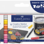 FABER-CASTELL Creative Marker, 6 stuks in etui 'Summer breeze'