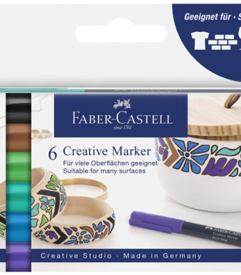 FABER-CASTELL Creative Marker, 6 stuks in etui 'Fairy forest'