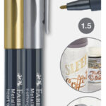 FABER-CASTELL metallics marker, 2 stuks op blister, 1,5mm
