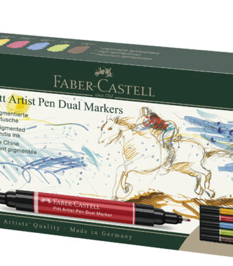 FABER-CASTELL tekenpen PITT artist pen Dual Marker, 5 stuks in etui