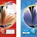 LANDRÉ octaafboekje DIN A6, geruit, 70 g/m2, 32 vel