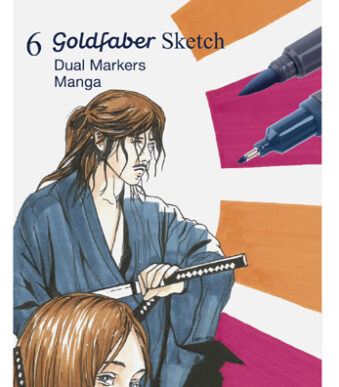 FABER-CASTELL Sketch Marker GOLDFABER, 6 stuks in etui Manga