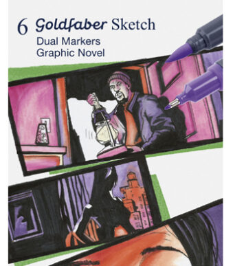 FABER-CASTELL Sketch Marker GOLDFABER, 6 stuks in etui Graphic Novel