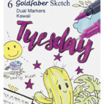 FABER-CASTELL Sketch Marker GOLDFABER, 6 stuks in etui Kawaii