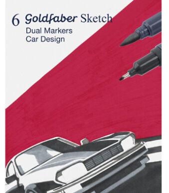 FABER-CASTELL Sketch Marker GOLDFABER, 6 stuks in etui Car design