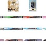 uni-ball krijtmarker Chalk marker PWE5M, goud, ronde punt