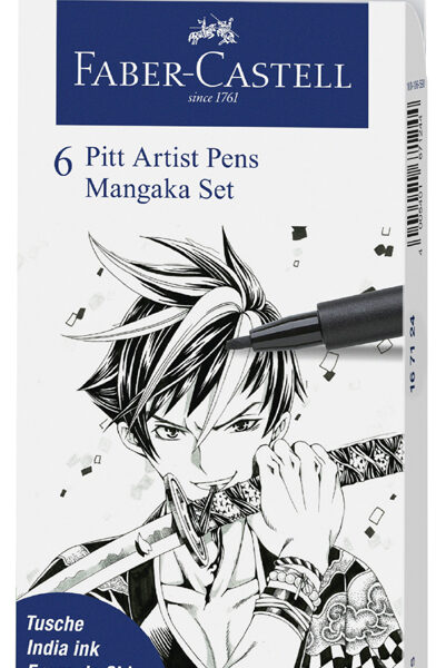 FABER-CASTELL tekenstift PITT artist pen, 6 stuks in etui