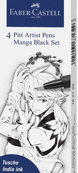 FABER-CASTELL tekenstift PITT artist pen, Black set