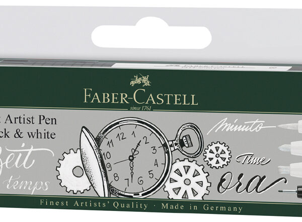 FABER-CASTELL tekenstift PITT artist pen, 4 in etui