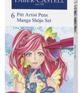 FABER-CASTELL tekenstift PITT artist pen, 6 stuks in etui