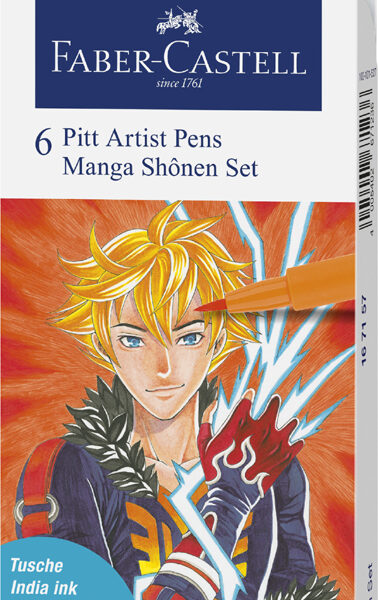 FABER-CASTELL tekenstift PITT artist pen, 6 stuks in etui