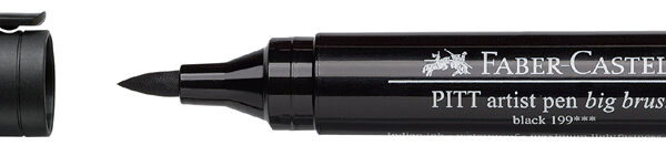 FABER-CASTELL tekenstift PITT artist pen, zwart, B, 1,0 - 5,0 mm