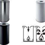 helit roestvrij stalen-papiermand 'the guardian', 50 liter, zilver