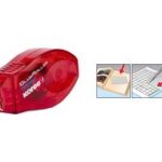 Kores wegwerp-lijmroller ´GLUEROLLER´, 8 mm x 10 m, permanent, rood