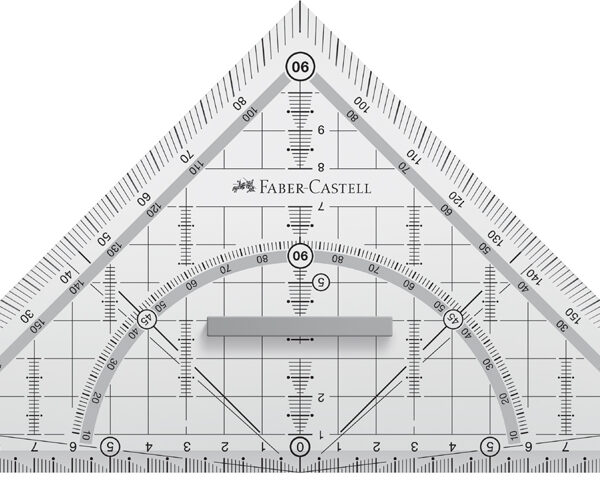 FABER-CASTELL geodriehoek GRIP groot, met greep