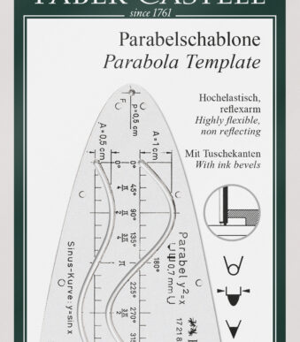 FABER-CASTELL paraboolsjabloon, transparant, kunststof