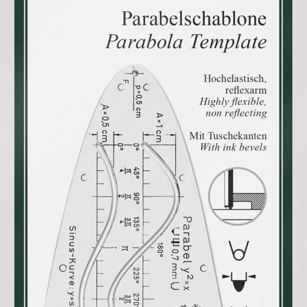 FABER-CASTELL paraboolsjabloon, transparant, kunststof