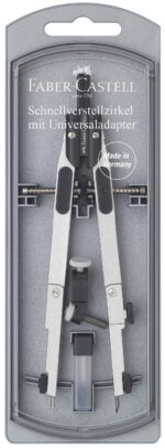 FABER-CASTELL snelverstelpasser, zilver / zwart