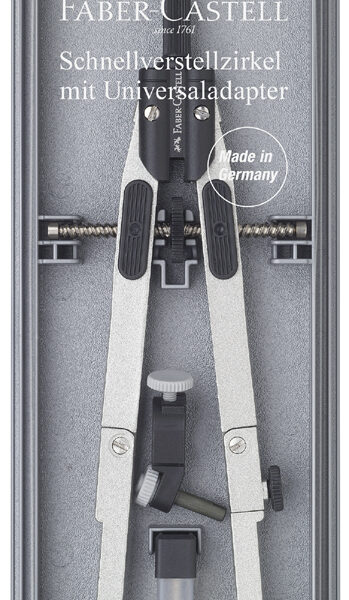 FABER-CASTELL snelverstelpasser, zilver / zwart