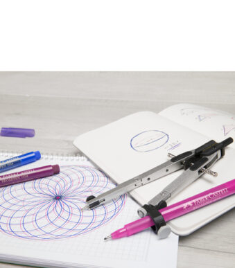 FABER-CASTELL snelverstelpasser, zilver / zwart