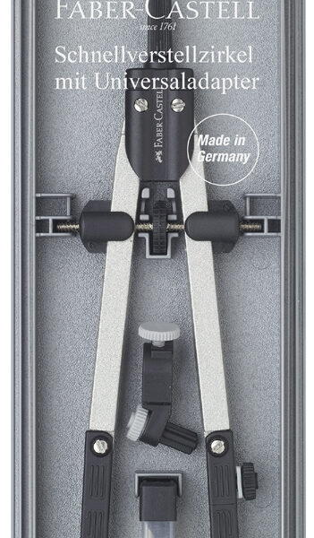 FABER-CASTELL snelverstelpasser, zilver / zwart