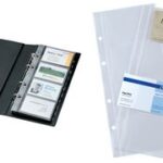 sigel visitekaartmap 4-rings, zwart, mat, 2-rijig