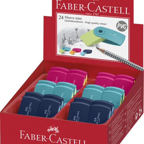 FABER-CASTELL kunststof-vlakgum SLEEVE MINI, assorti