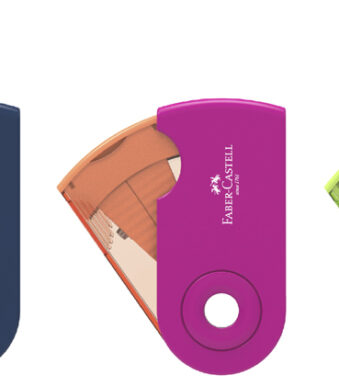 FABER-CASTELL dubbele puntenslijper SLEEVE, kleuren assorti