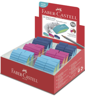 FABER-CASTELL kunststof-vlakgum BICOLOR, assorti