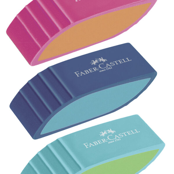 FABER-CASTELL kunststof-vlakgum BICOLOR, assorti