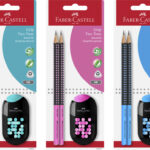 FABER-CASTELL schrijfset GRIP TWO TONE, B, 2 mm, blisterkaart