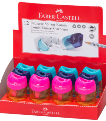 FABER-CASTELL vlakgum-puntenslijper-combi Mini, in display