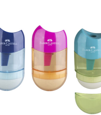 FABER-CASTELL vlakgum-puntenslijper-combi Mini, in display