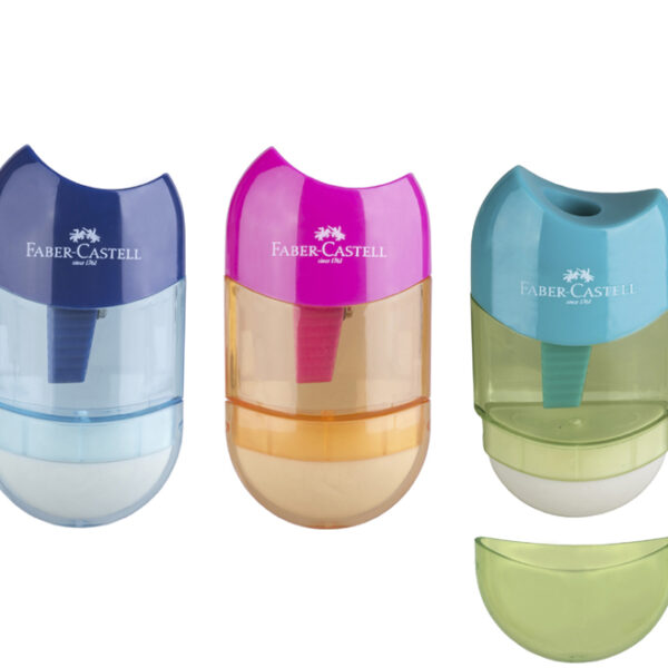 FABER-CASTELL vlakgum-puntenslijper-combi Mini, in display