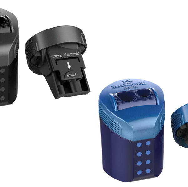 FABER-CASTELL dubbele puntenslijper RollOn DOTS, blisterkaart